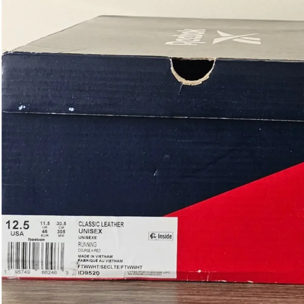 Reebok Classic Unisex  Unity Sneakers  Men Size 12.5 White/ Teal NWT - Picture 8 of 8